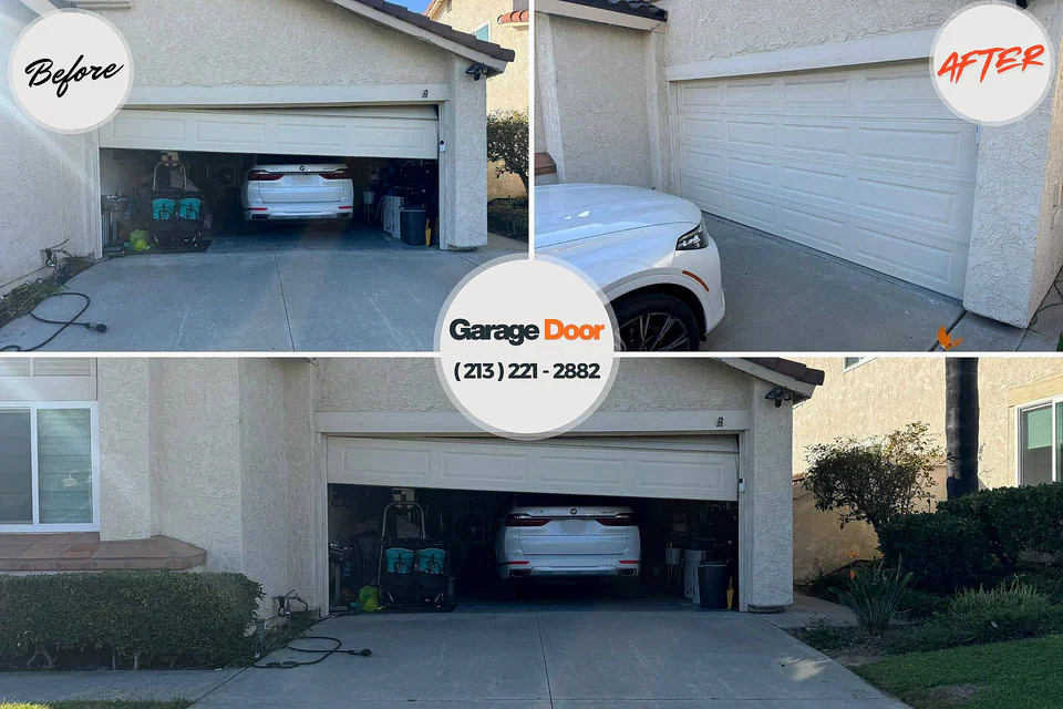 Before and after: garage door repair Sellersville, PA